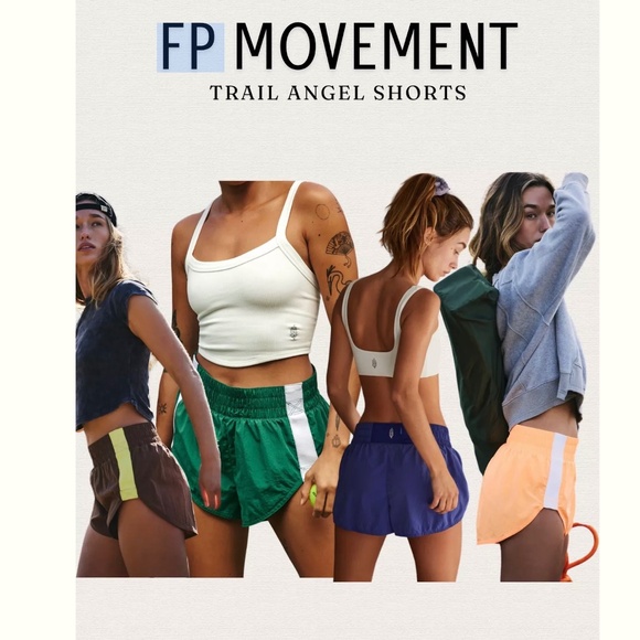 NWOT Free People Trail Angel Shorts Large Brown/Yellow - Picture 4 of 5